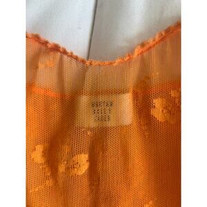 Maryam Nassir Zadeh Orange Sheer Lace Cami Tank Top – Size 2